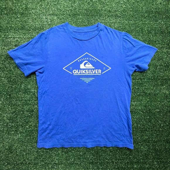 Quiksilver Other - Quiksilver Mens Boardriders Graphic T-Shirt Blue Short Sleeve Cotton Tee Large